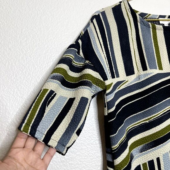 Anthropologie Weston Dress XXS Shift Tunic Geometric Print Imagist Texture Artsy - Picture 3 of 9